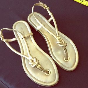 Michael Kors gold sandals